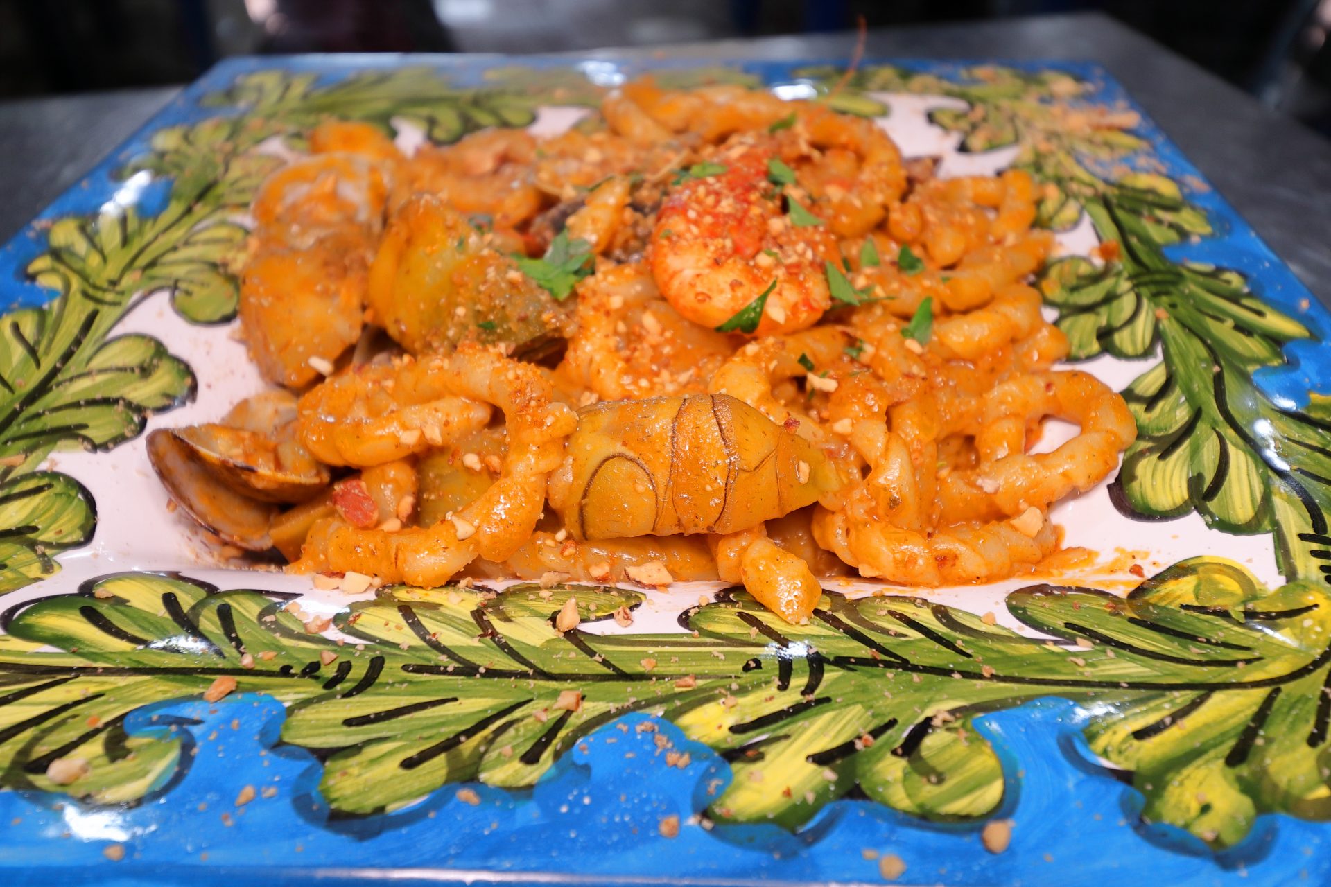 Osteria San Pietro di Tamou - Ristorante di pesce a Trapani (35) Busiate Gamberi e Carciofi