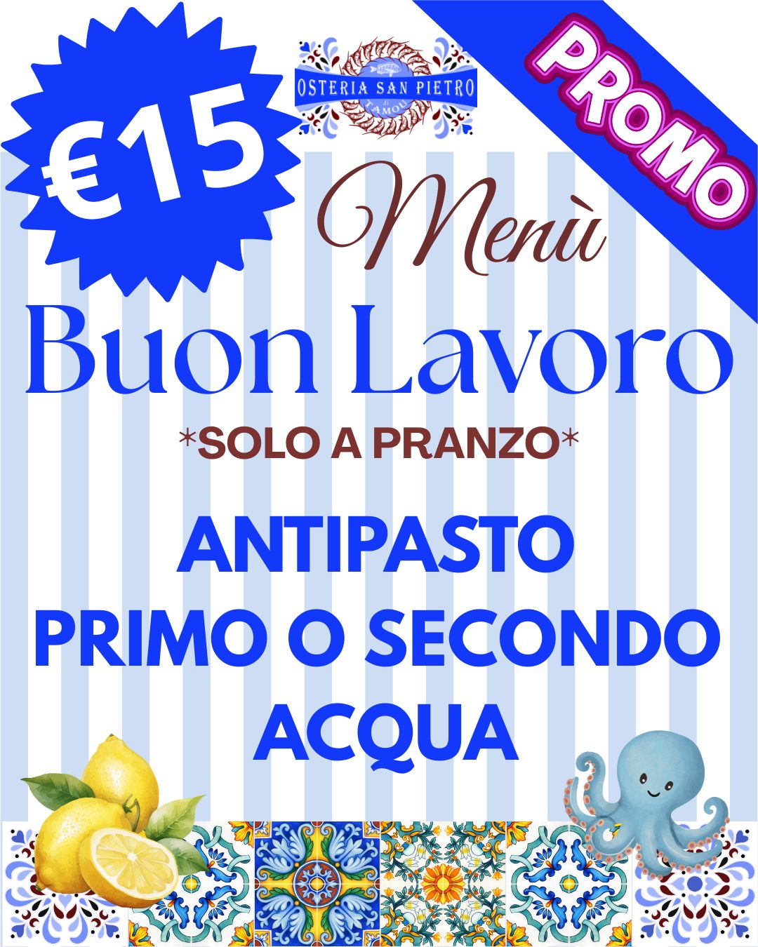 menu Buon Lavoro